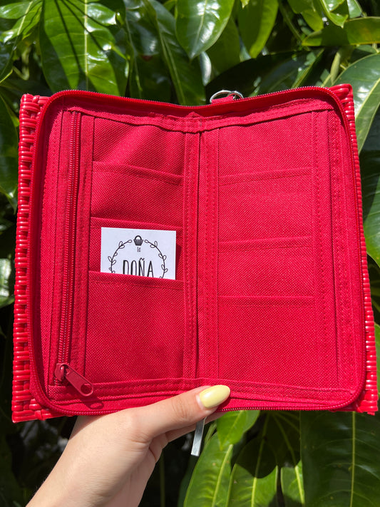 Cartera con cierre rojo♥️