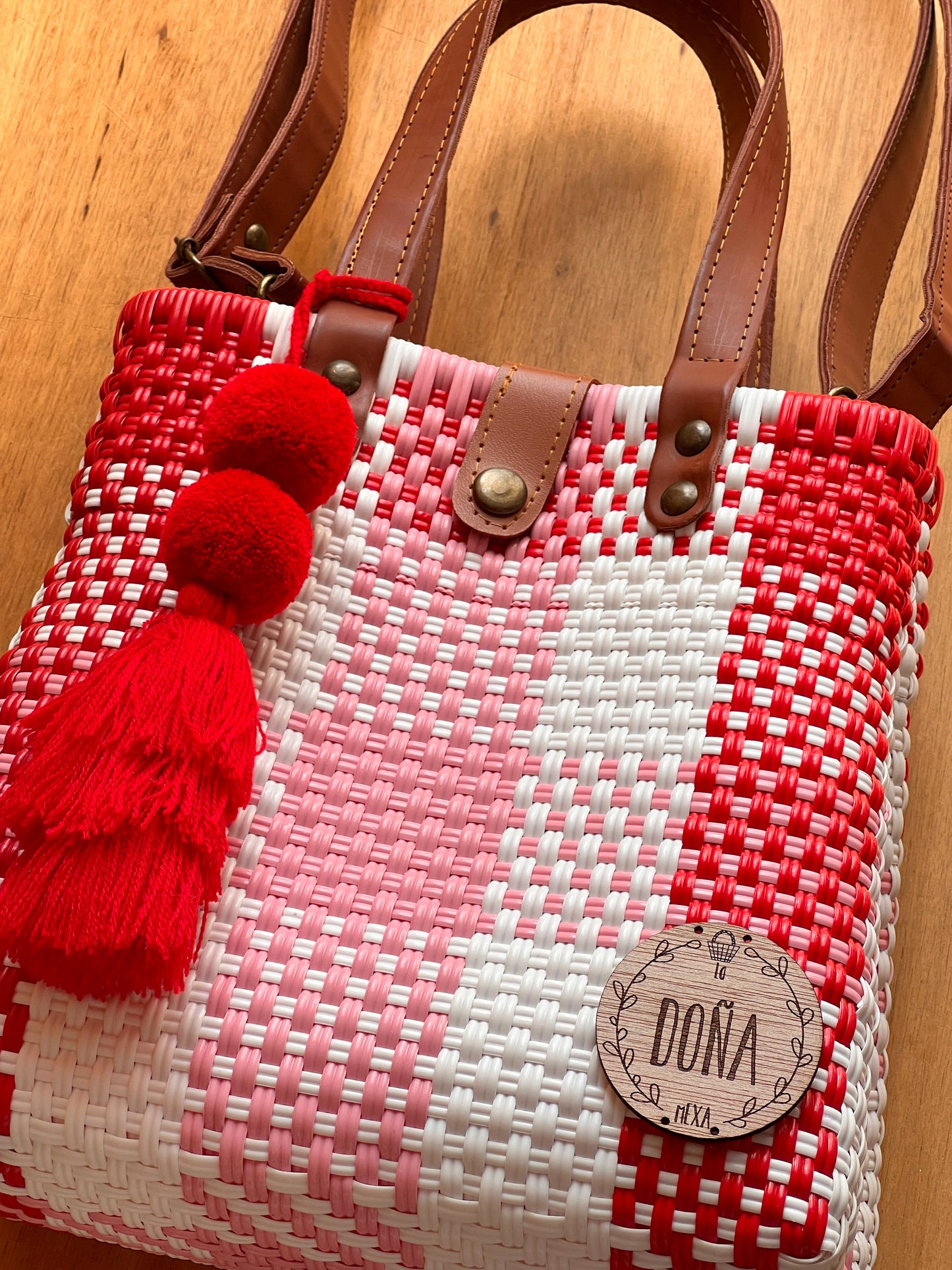 Tote Bag con correa fresas con crema🍓
