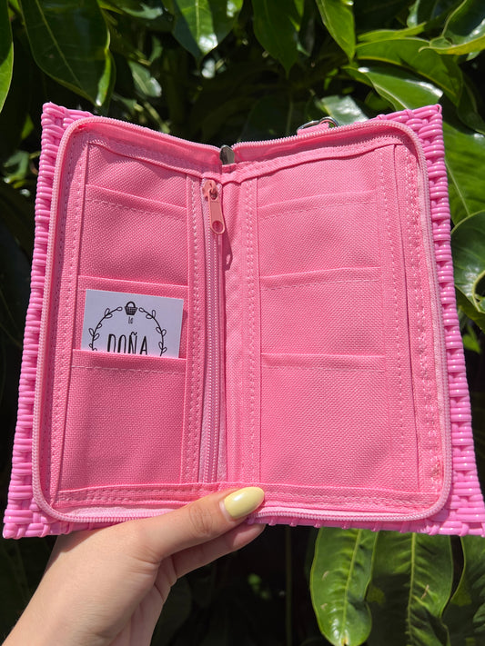 Cartera con cierre rosa pastel🎀