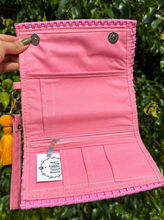 Cartera con broches rosita🌸