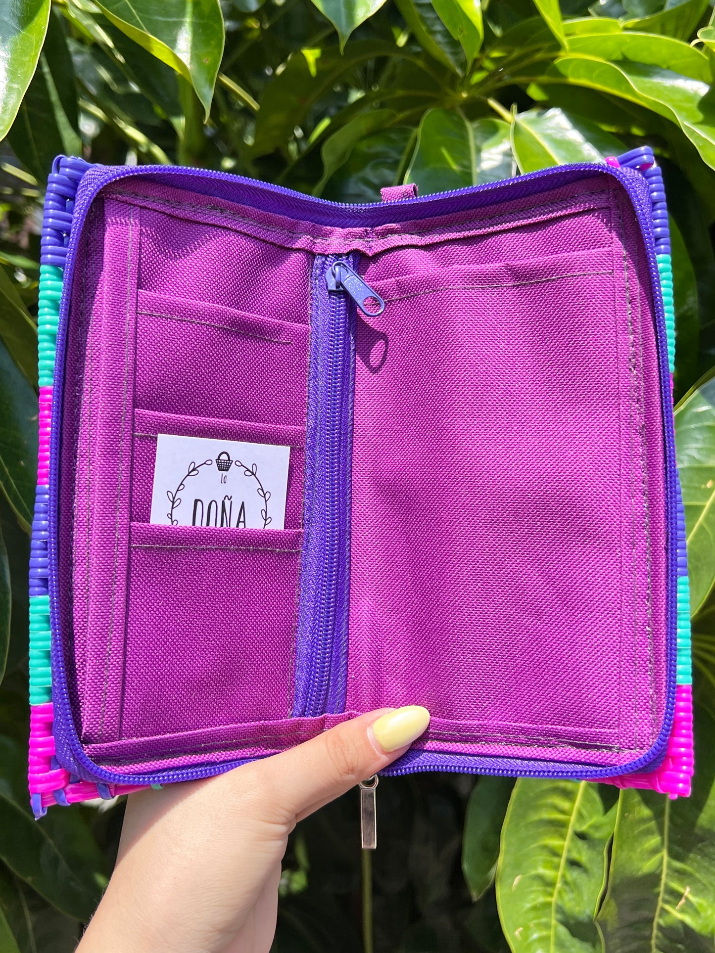Cartera porta celular 📲 square algodón de azúcar 💜