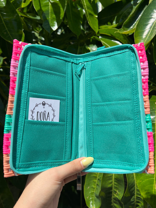 Cartera con cierre flowers 💐