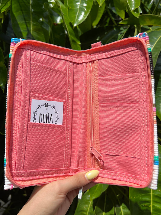 Cartera con cierre flores🌸