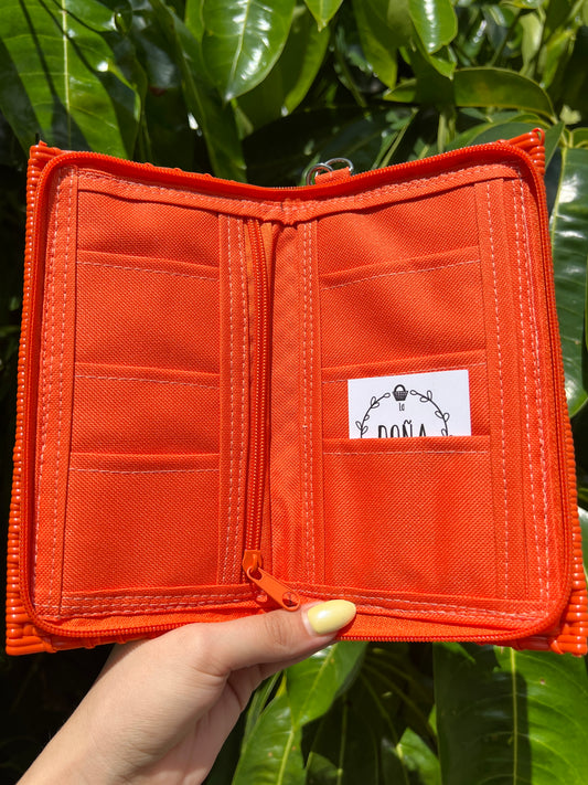 Cartera con cierre naranja🍊