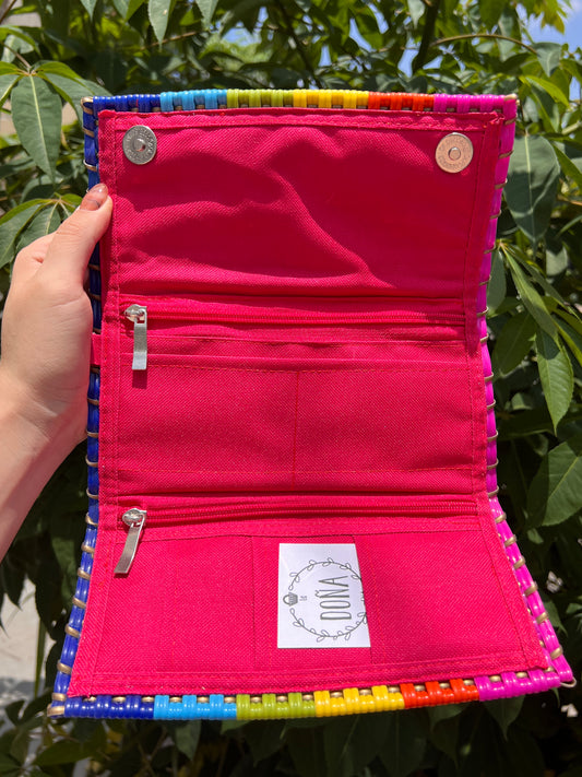 Cartera con broches arcoíris 🌈