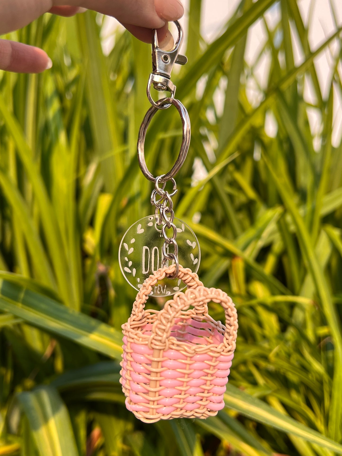 Llavero mediano de bolsa rose🌸