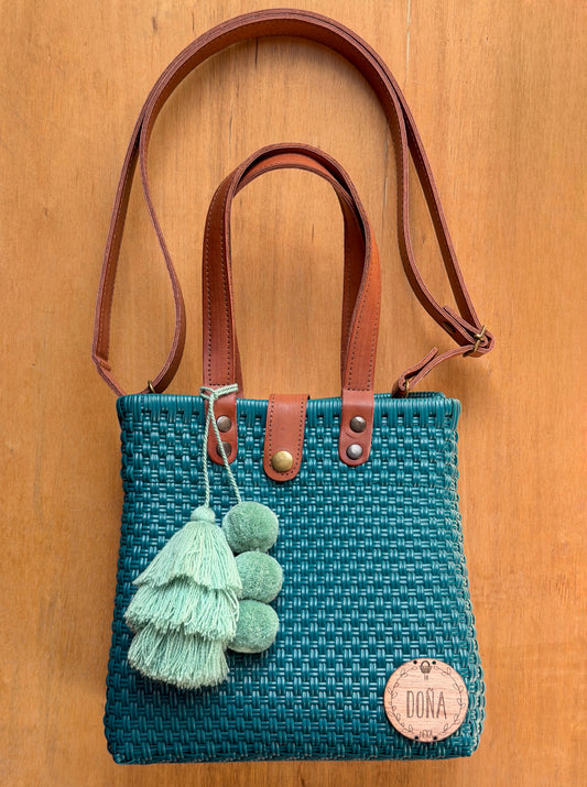 Tote bag con correa agave