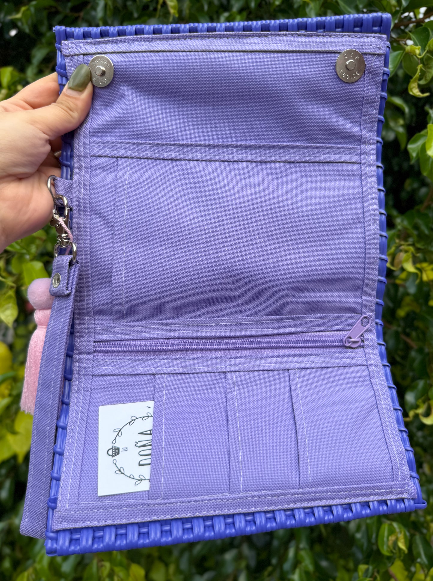 Cartera broches porta celular lavanda🪻