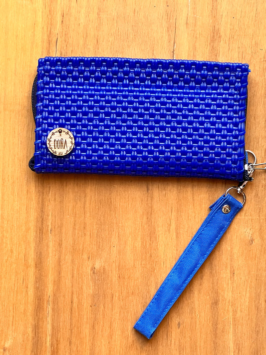 Cartera con cierre azul rey💙