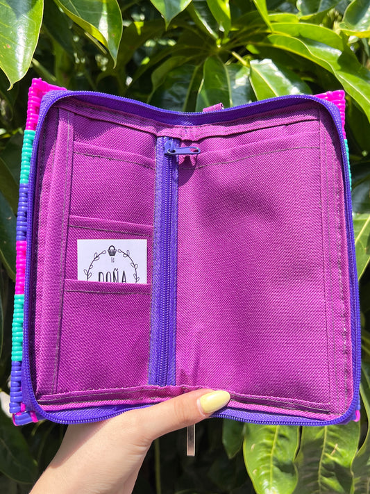 Cartera porta celular 📲 algodón de azúcar morado 💜