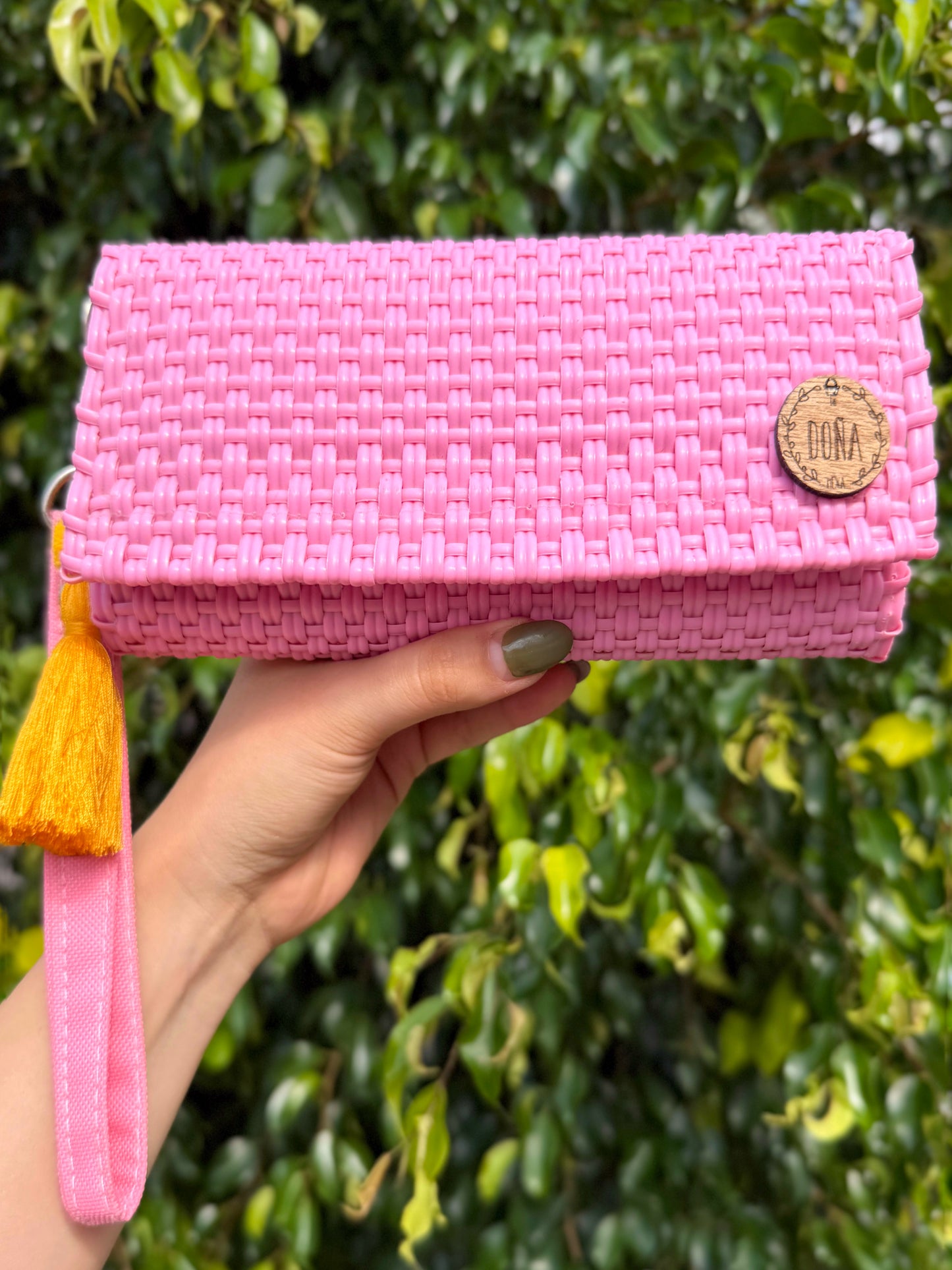Cartera con broches rosita🌸