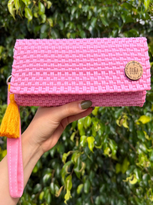 Cartera con broches rosita🌸