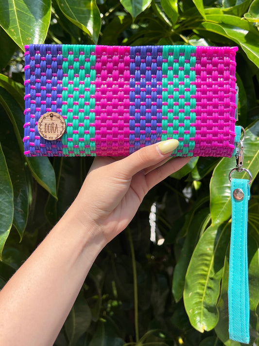 Cartera porta celular 📲 algodón de azúcar azul 🩵