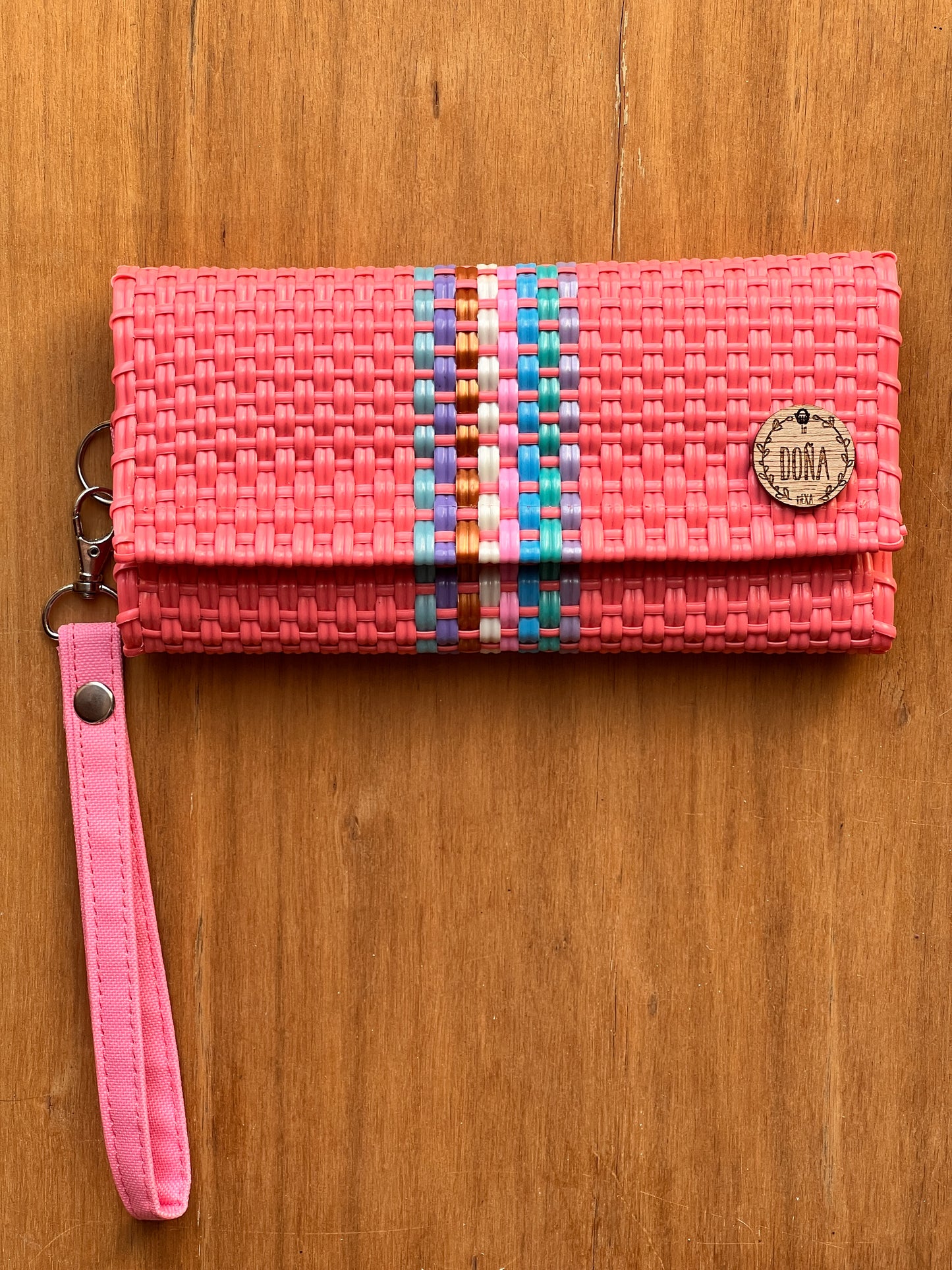 Cartera con broches punk franja de colores🌸