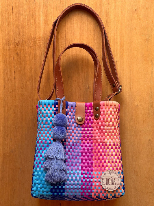 Tote bag con correa pastel colores🩷🩵💜