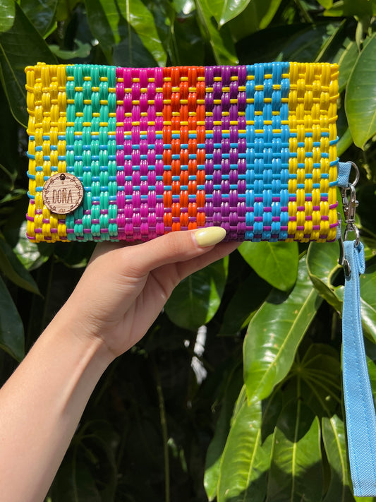 Cartera con cierre multi color☀️💛