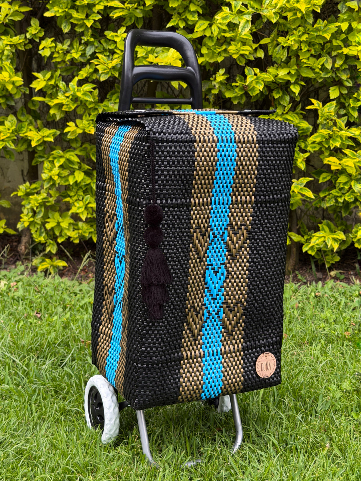 Carrito artesanal corazón negro🩵
