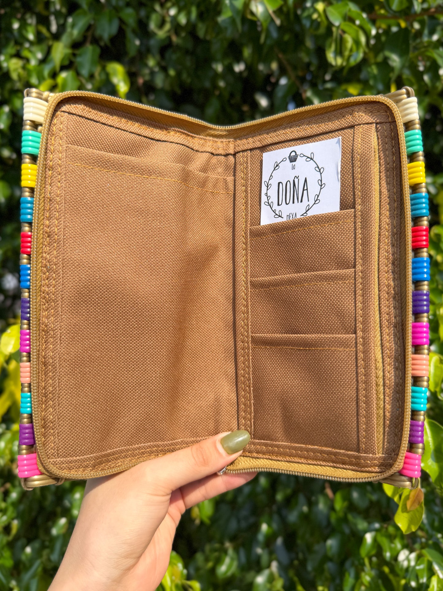 Cartera porta celular oro de colores🌞