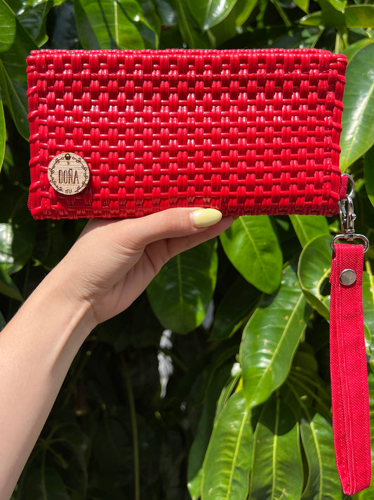 Cartera con cierre rojo♥️