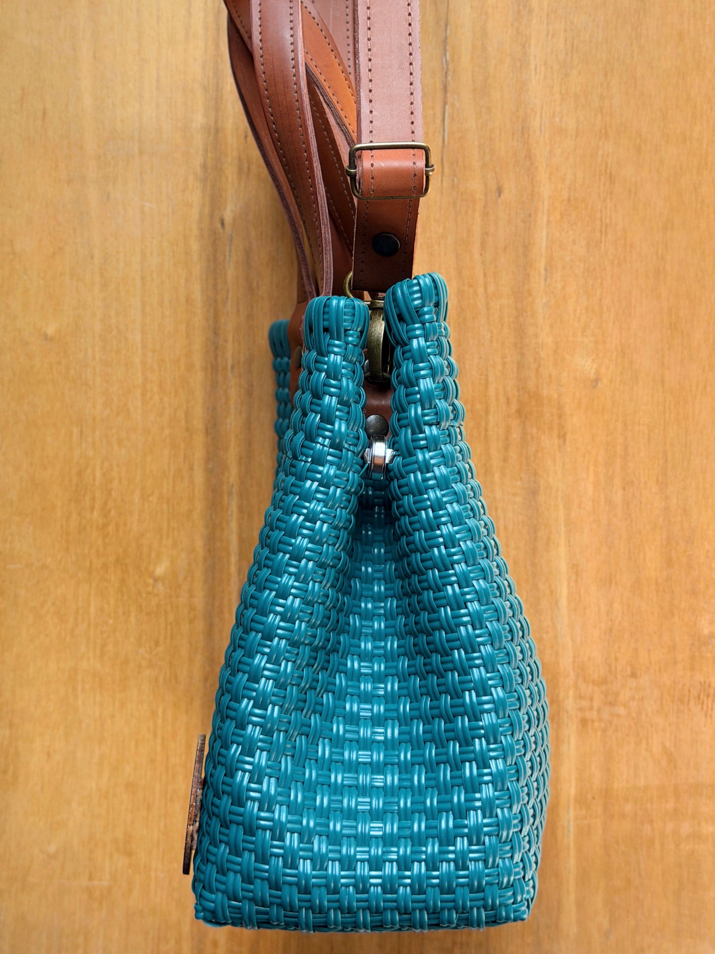 Tote bag con correa agave