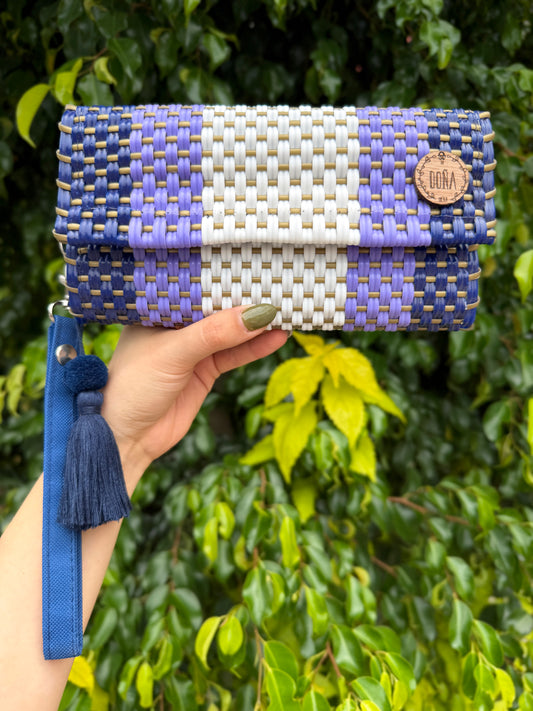 Cartera con broches mora azul 🫐