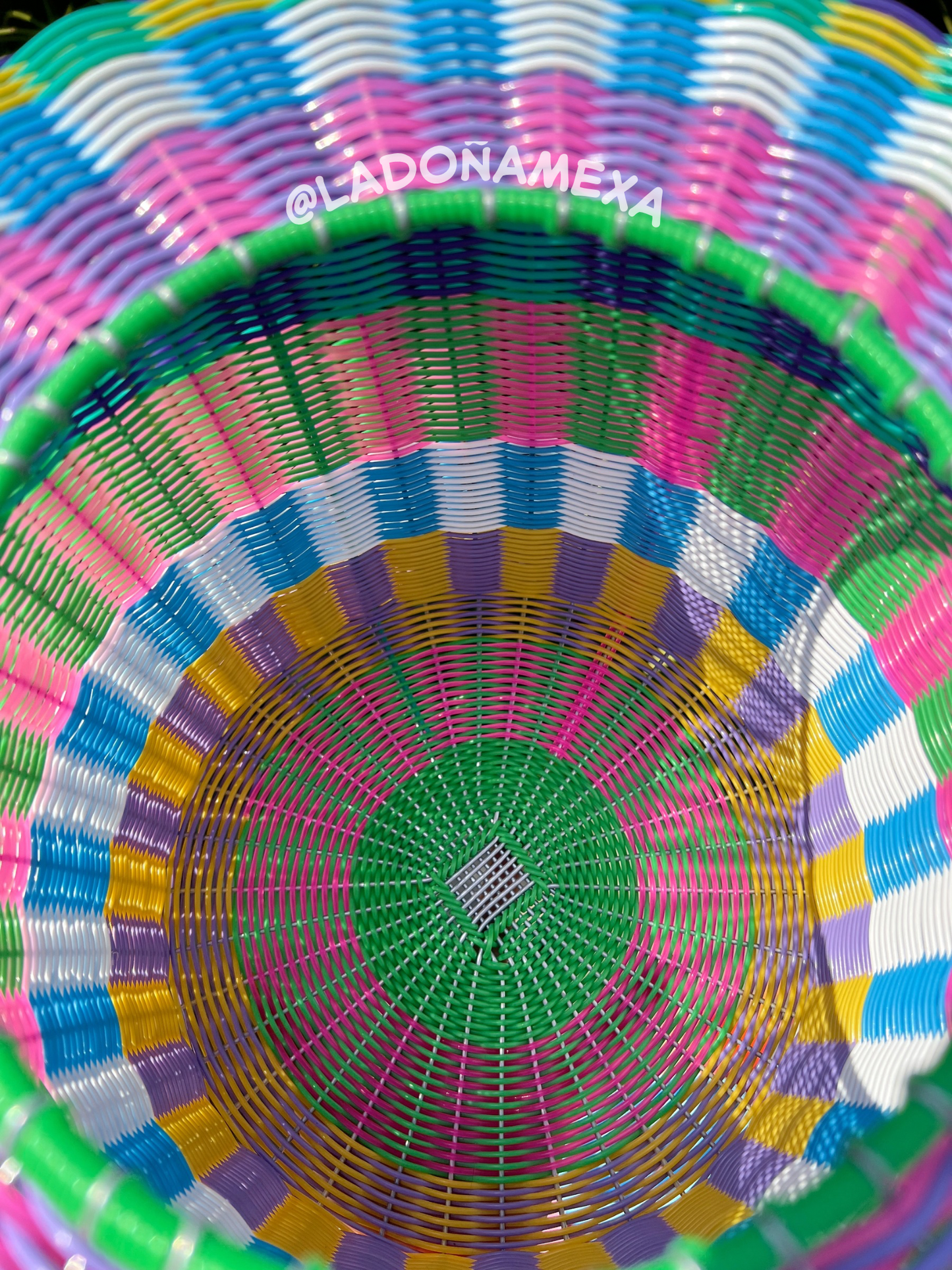 Bote de basura artesanal colores pastel🎀