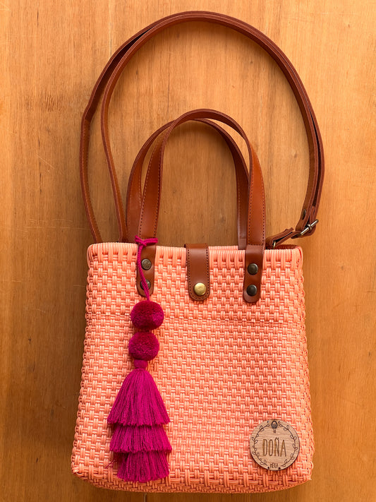 Tote bag con correa coral 🪸