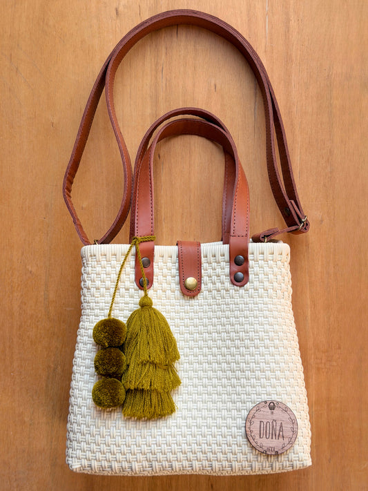 Tote Bag con correa crema✨