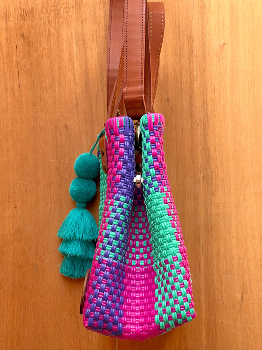 Tote bag con correa algodón de azúcar🩷