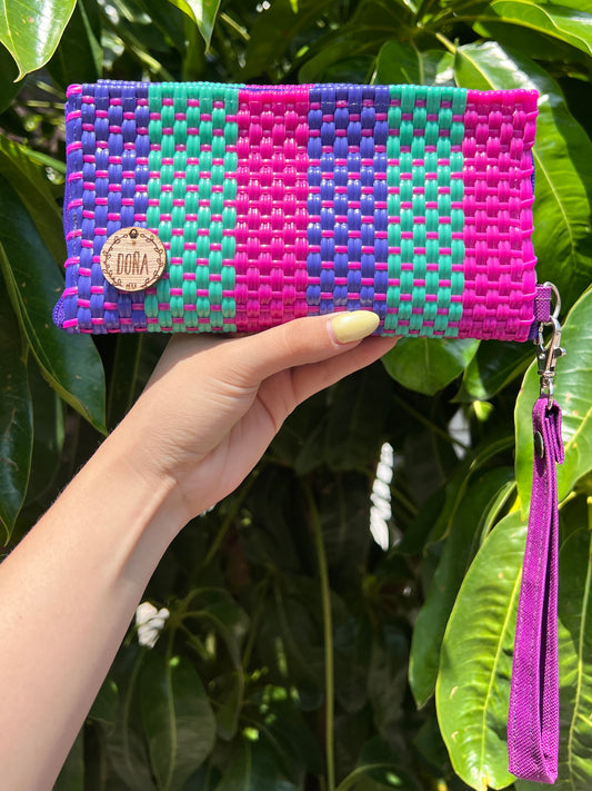 Cartera porta celular 📲 algodón de azúcar morado 💜