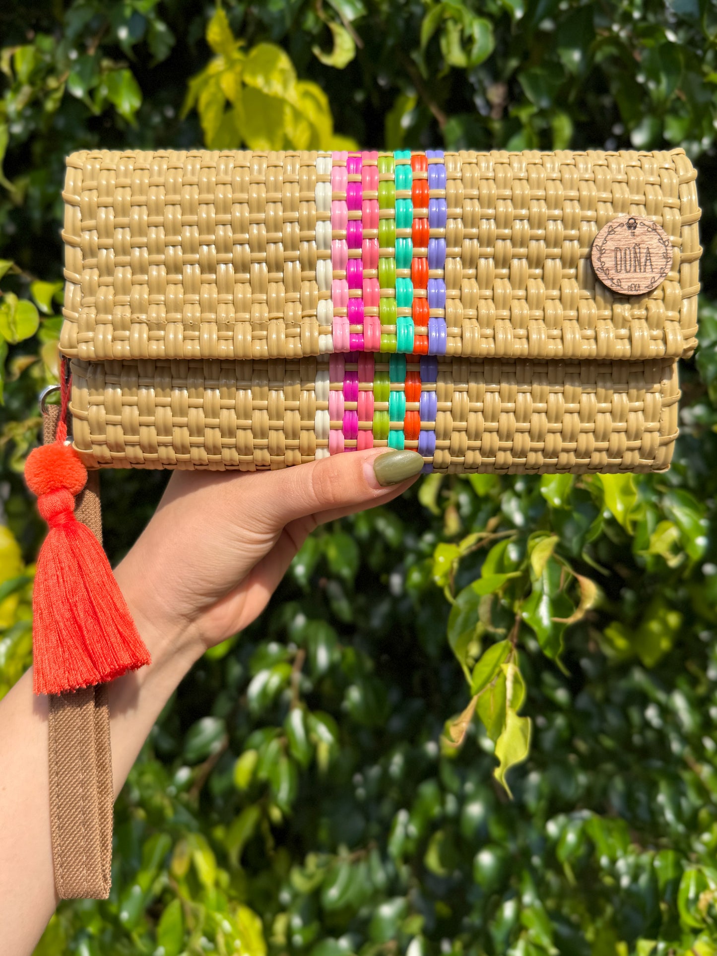 Cartera broches porta celular Serenata🩵