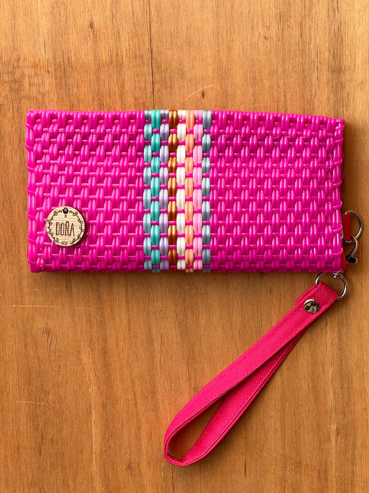 Cartera porta celular 📲 fucsia colors metal🎀🩵