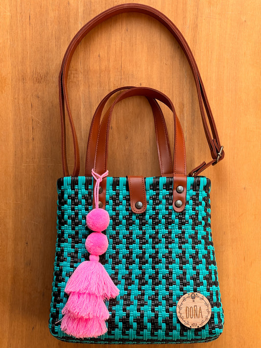 Tote bag con correa blue gallo💙🐓