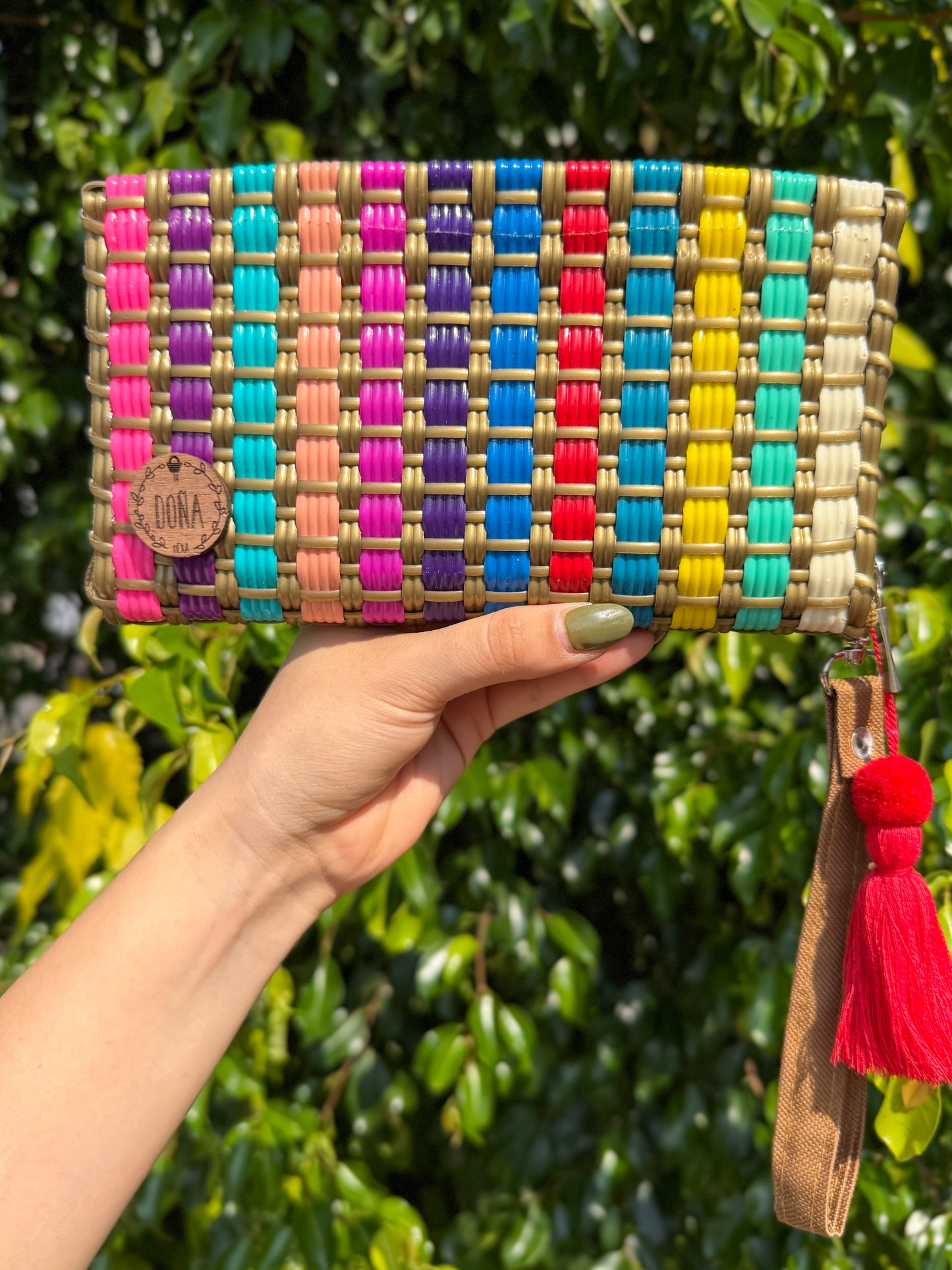 Cartera porta celular oro de colores🌞
