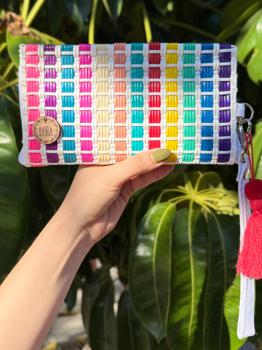 Cartera con cierre fiesta de colores 🌈