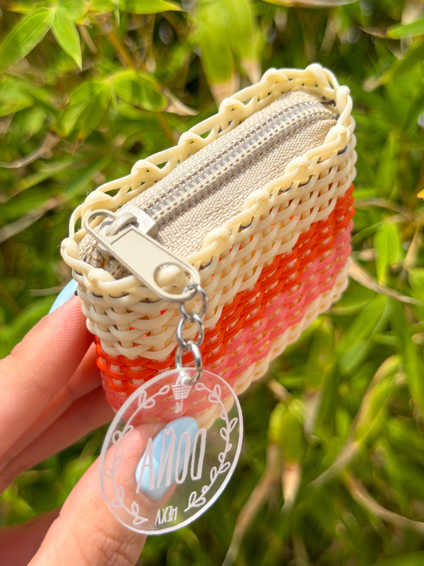 Monedero mini guayaba🧡🤍