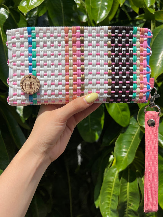 Cartera con cierre flores🌸