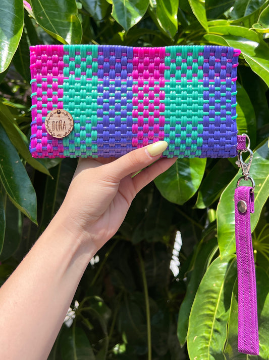 Cartera porta celular 📲 square algodón de azúcar 💜