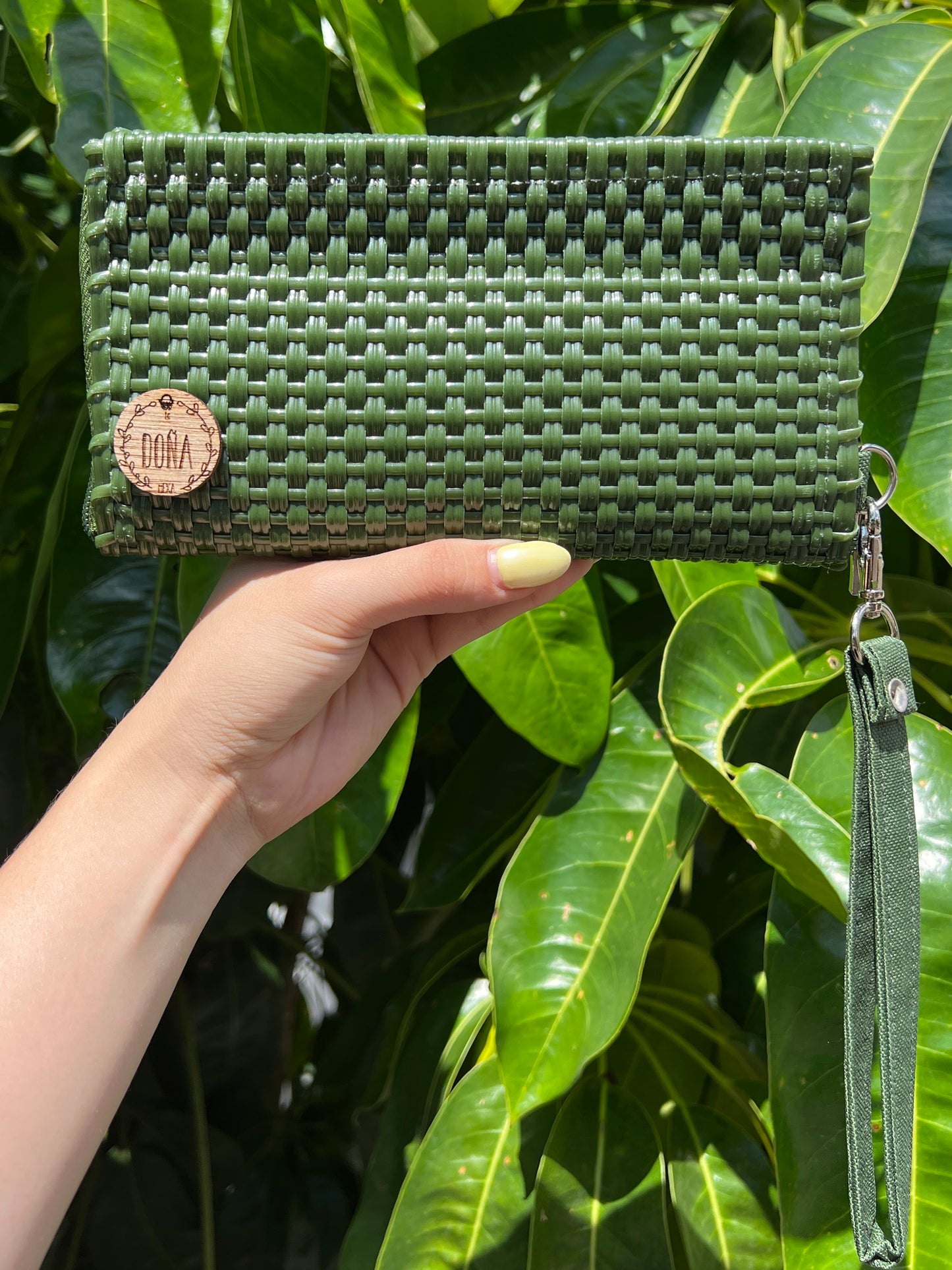 Cartera con cierre olivo🍃